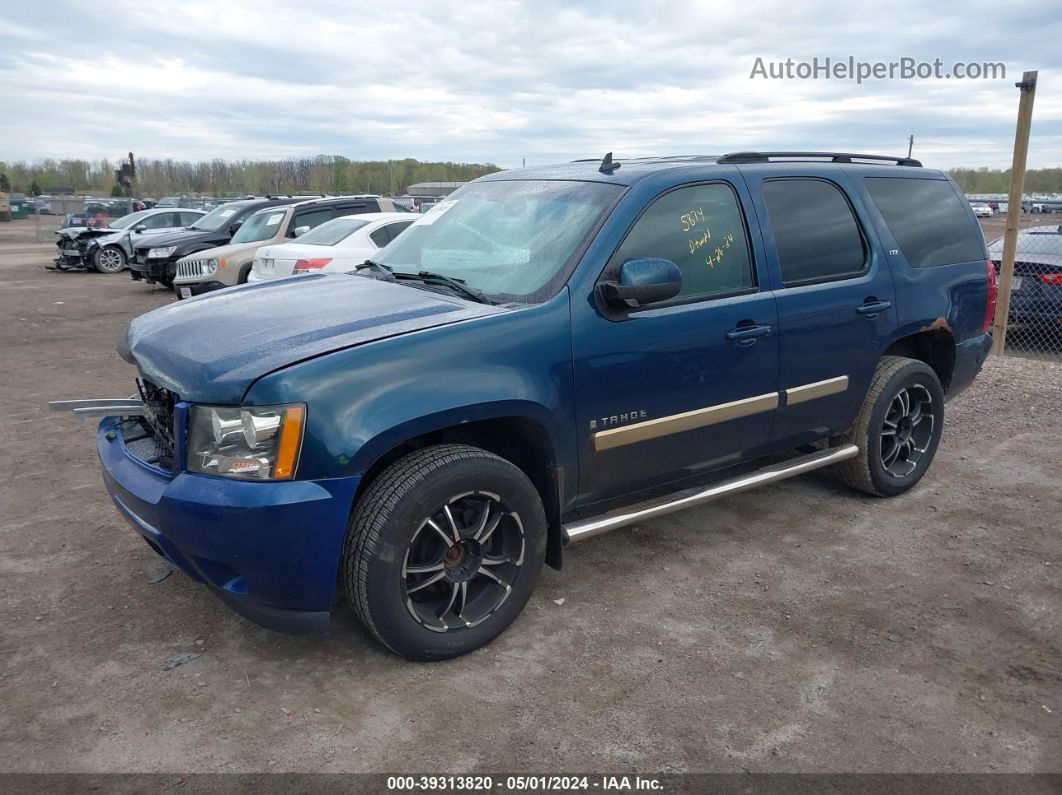 2007 Chevrolet Tahoe Ltz Blue vin: 1GNFK13017R230553