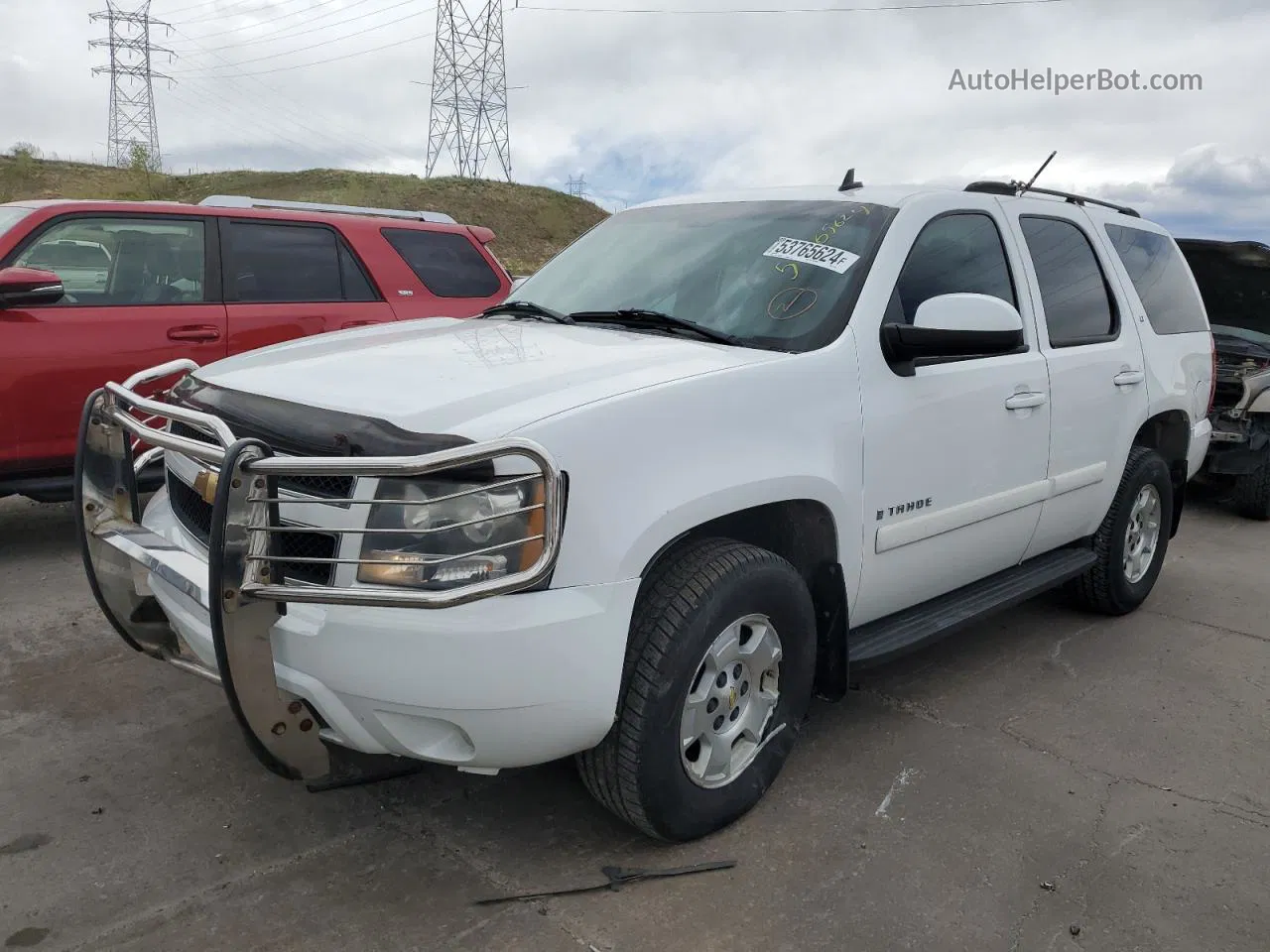 2007 Chevrolet Tahoe K1500 White vin: 1GNFK13037R117400