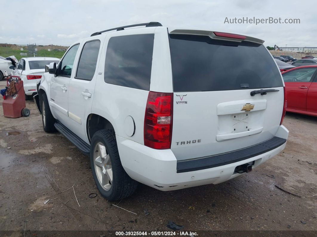 2007 Chevrolet Tahoe Ltz White vin: 1GNFK13037R130390