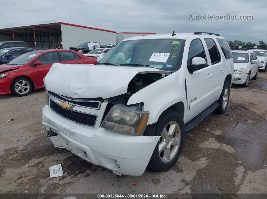 2007 Chevrolet Tahoe Ltz White vin: 1GNFK13037R130390