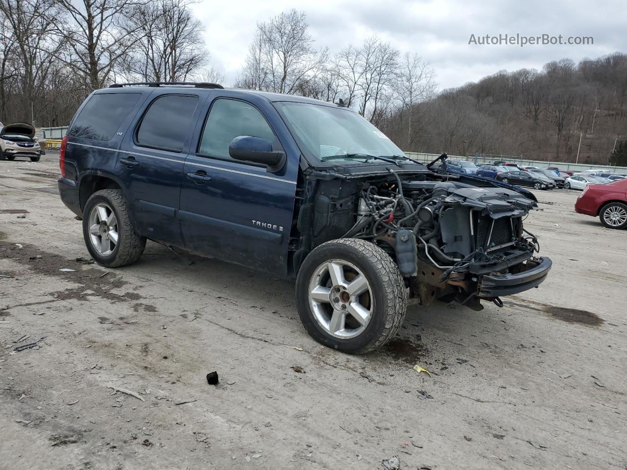 2007 Chevrolet Tahoe K1500 Blue vin: 1GNFK13037R185597