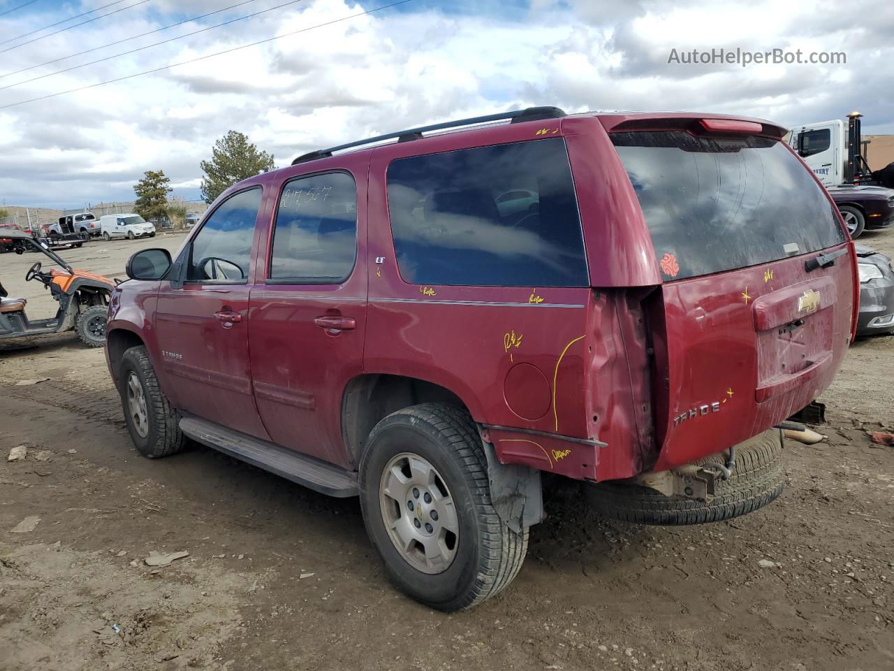 2007 Chevrolet Tahoe K1500 Red vin: 1GNFK13037R292004