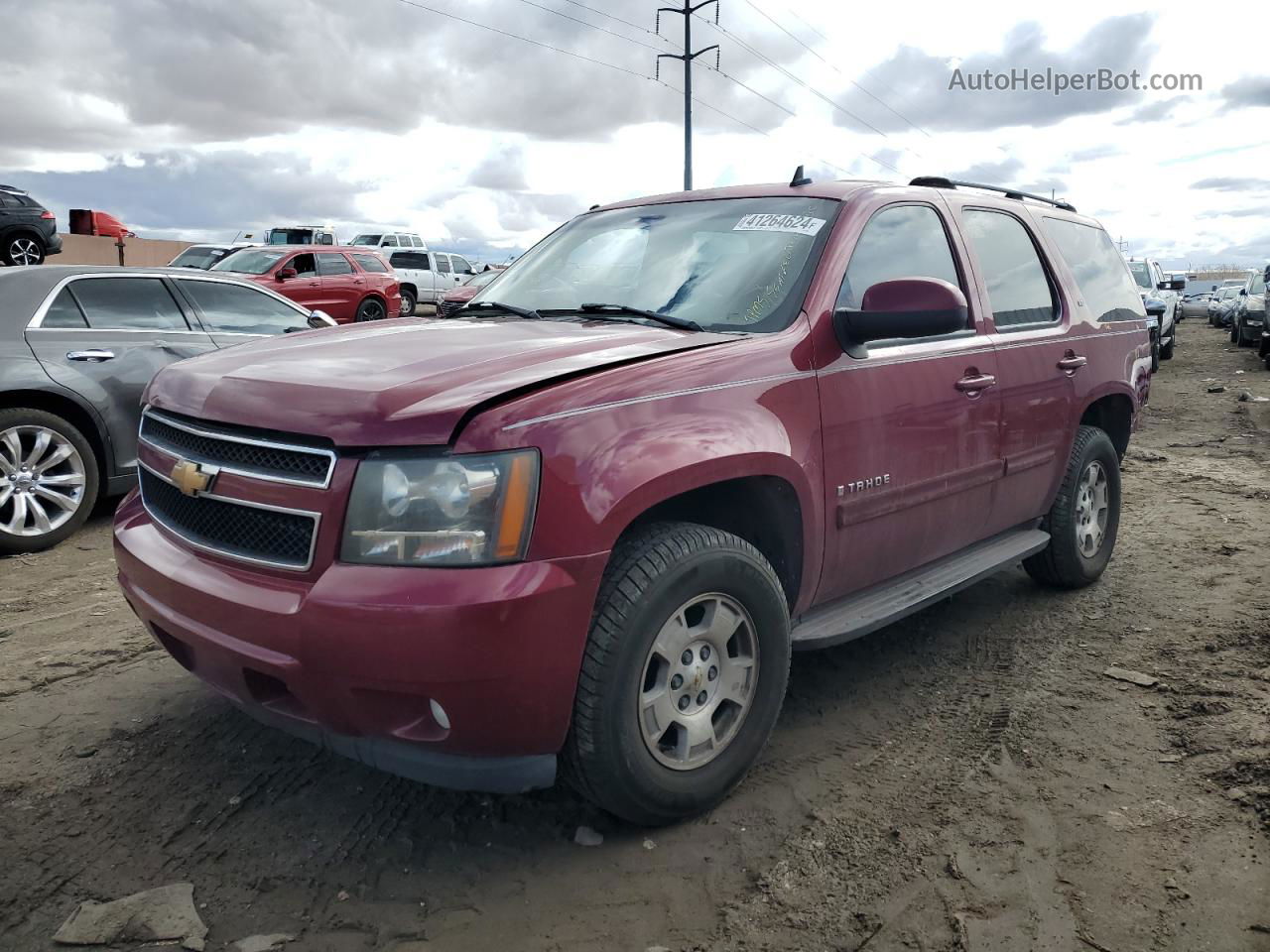 2007 Chevrolet Tahoe K1500 Red vin: 1GNFK13037R292004