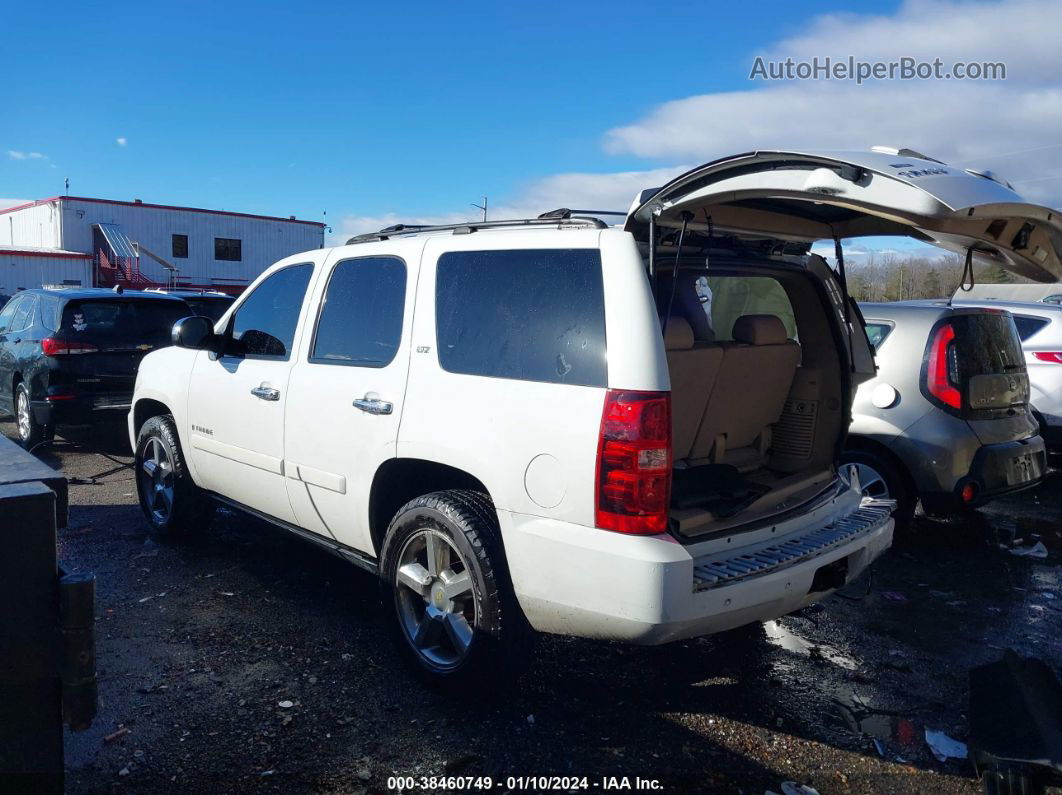 2007 Chevrolet Tahoe Ltz White vin: 1GNFK13037R335997