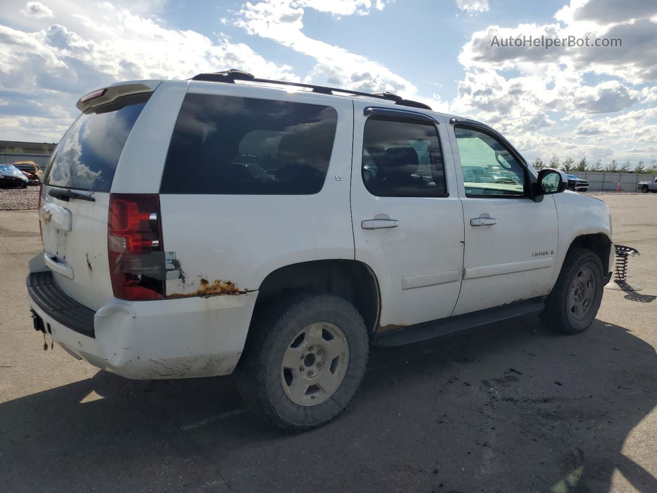 2007 Chevrolet Tahoe K1500 White vin: 1GNFK13047J142420