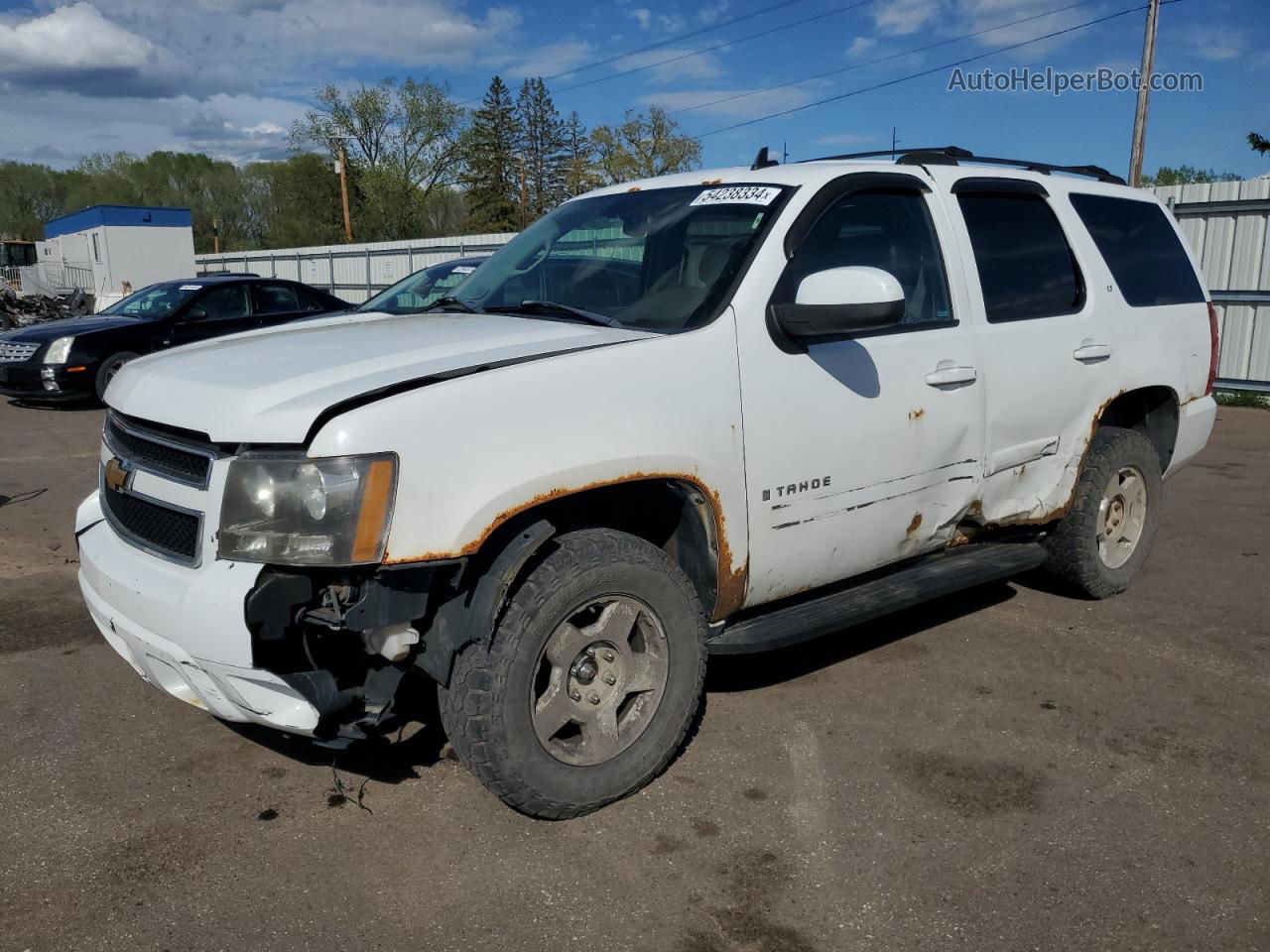 2007 Chevrolet Tahoe K1500 White vin: 1GNFK13047J142420