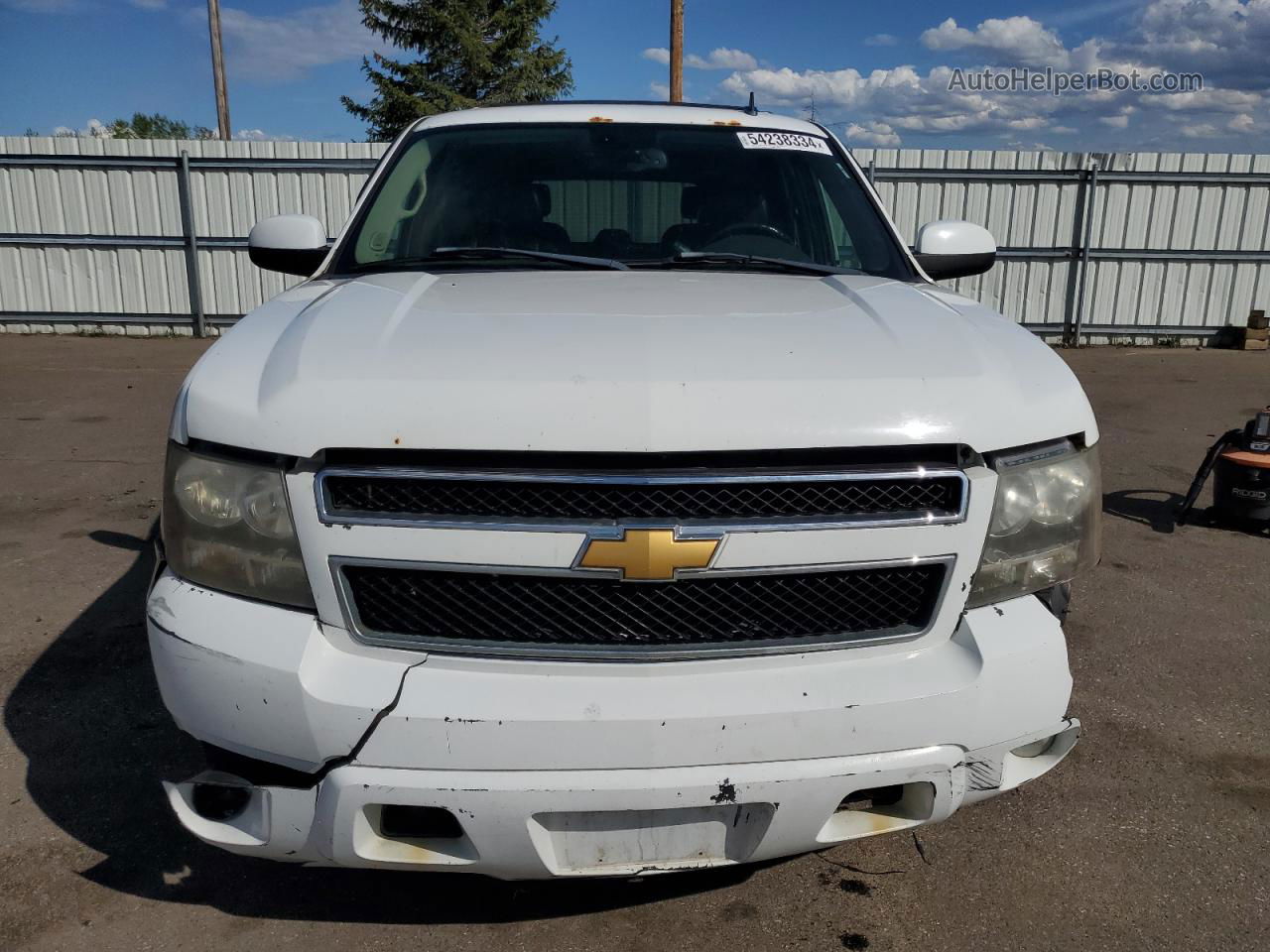 2007 Chevrolet Tahoe K1500 White vin: 1GNFK13047J142420