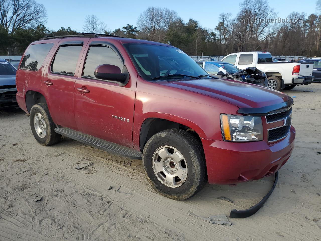 2007 Chevrolet Tahoe K1500 Burgundy vin: 1GNFK13057J143429