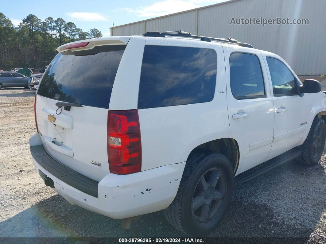 2007 Chevrolet Tahoe Ltz White vin: 1GNFK13057R239840