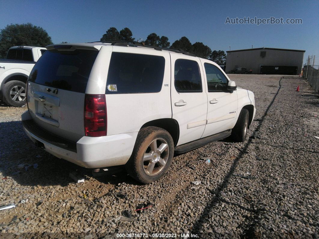 2007 Chevrolet Tahoe Ltz White vin: 1GNFK13067J109600