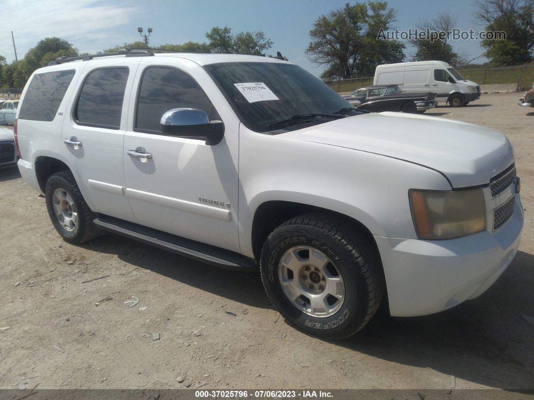 2007 Chevrolet Tahoe Ltz White vin: 1GNFK13067J373075