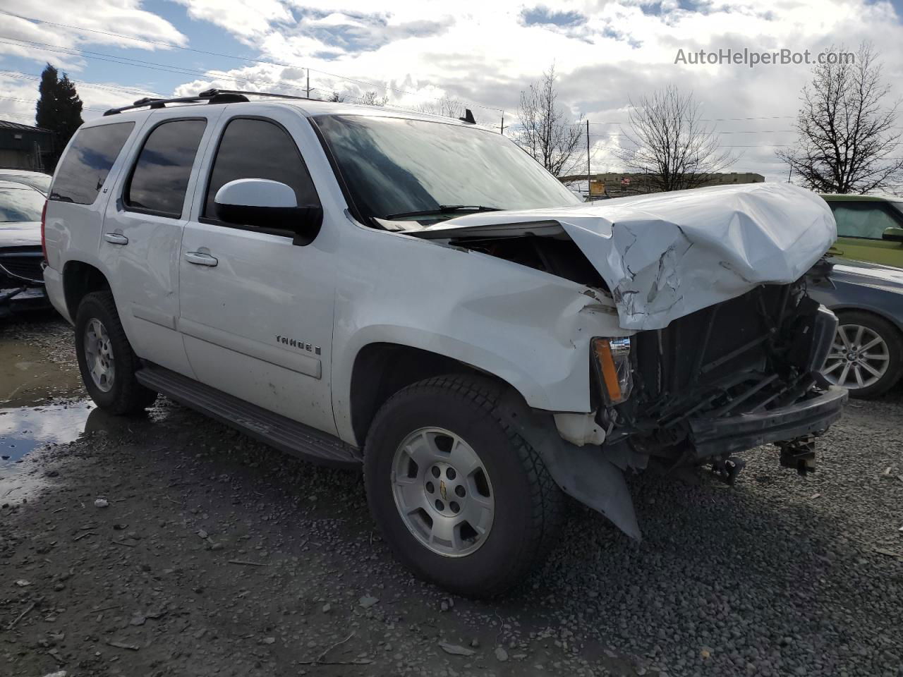 2007 Chevrolet Tahoe K1500 White vin: 1GNFK13077J132271