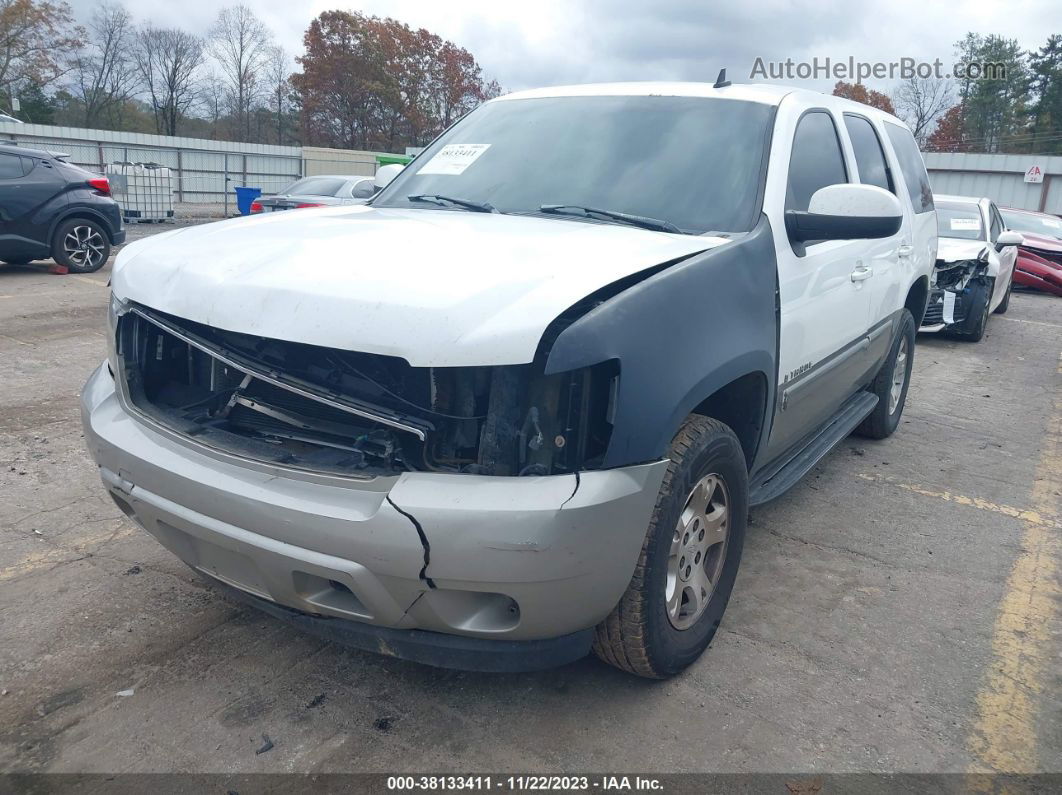 2007 Chevrolet Tahoe Lt White vin: 1GNFK13077R154112