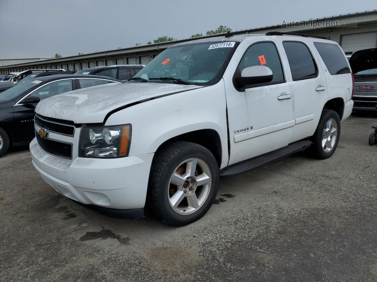 2007 Chevrolet Tahoe K1500 White vin: 1GNFK13087R238567