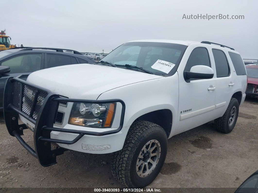 2007 Chevrolet Tahoe Lt White vin: 1GNFK13087R399887