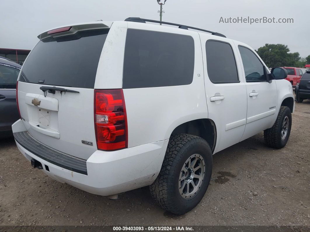 2007 Chevrolet Tahoe Lt White vin: 1GNFK13087R399887