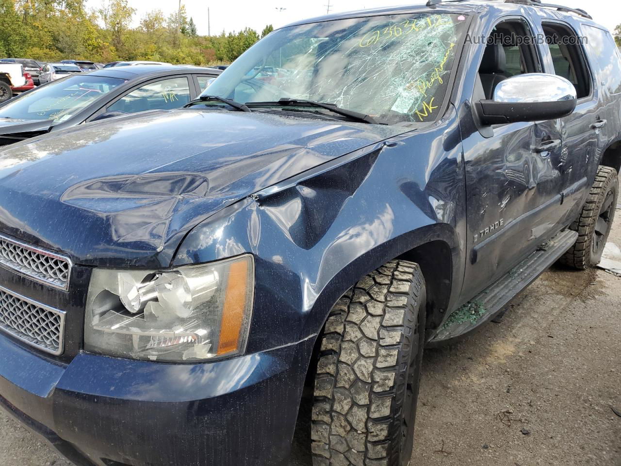 2007 Chevrolet Tahoe K1500 Blue vin: 1GNFK13097J282298