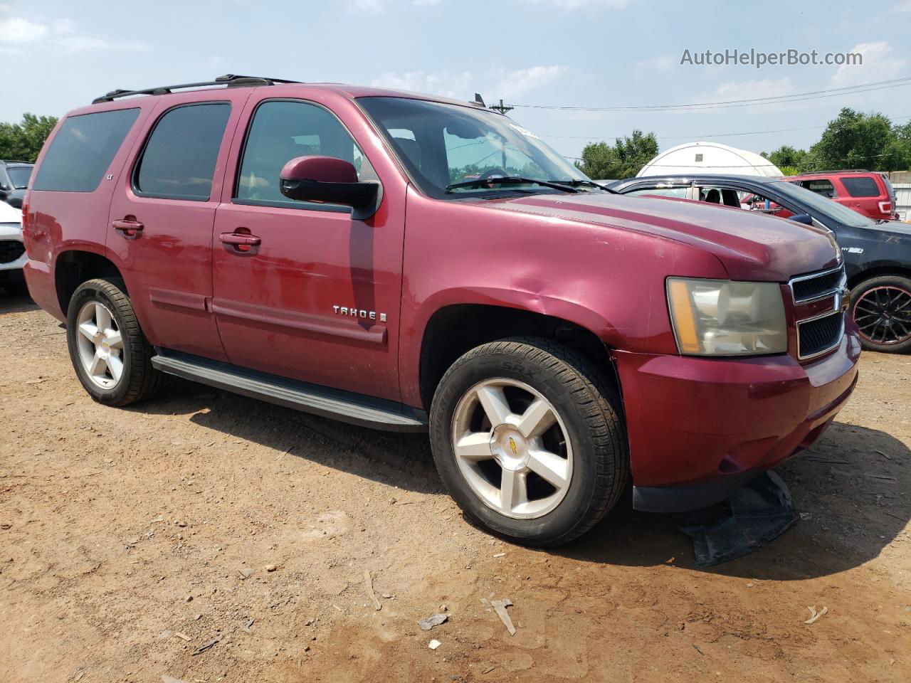 2007 Chevrolet Tahoe K1500 Red vin: 1GNFK130X7J269611