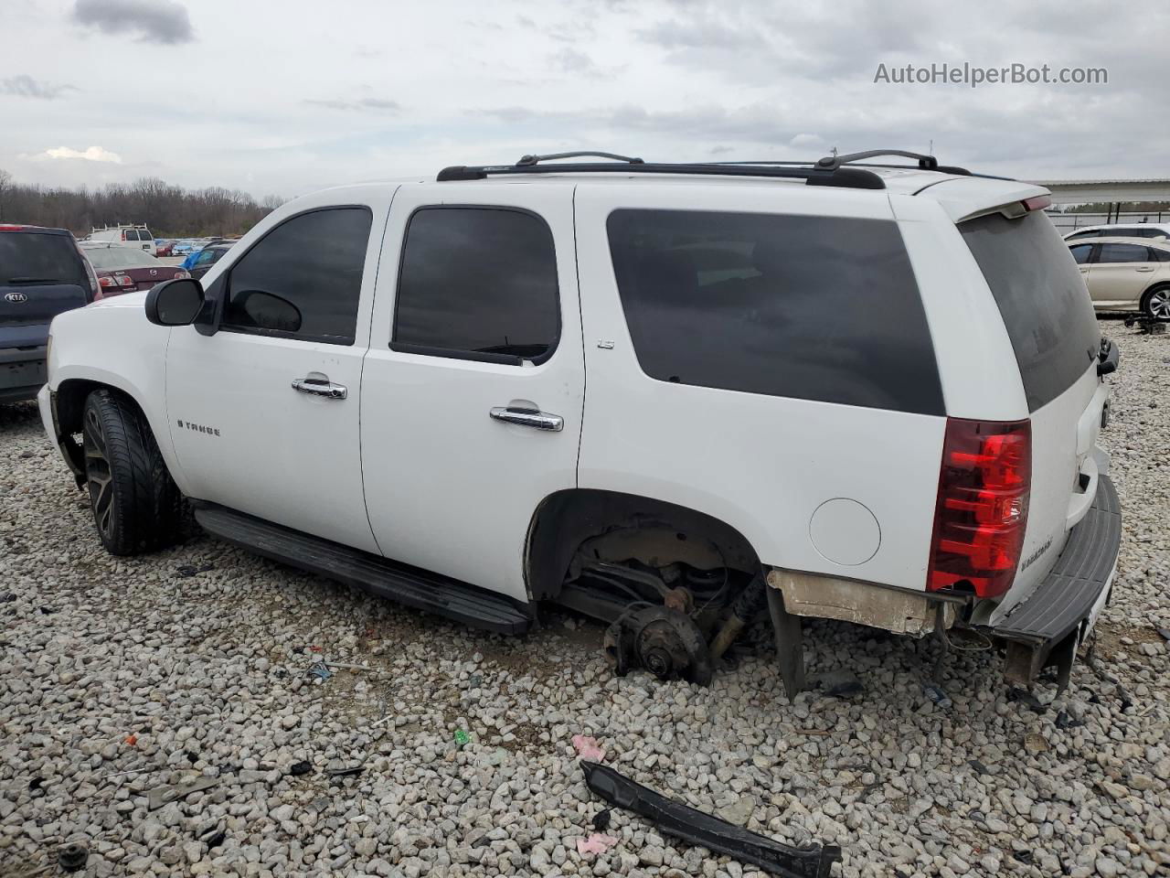 2007 Chevrolet Tahoe K1500 White vin: 1GNFK130X7R357513