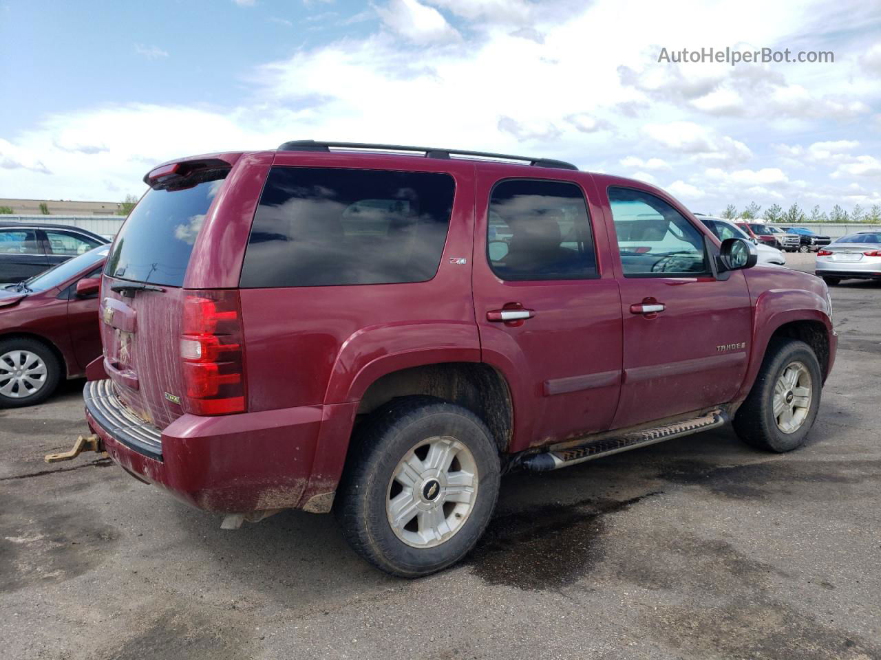 2007 Chevrolet Tahoe K1500 Burgundy vin: 1GNFK130X7R419363