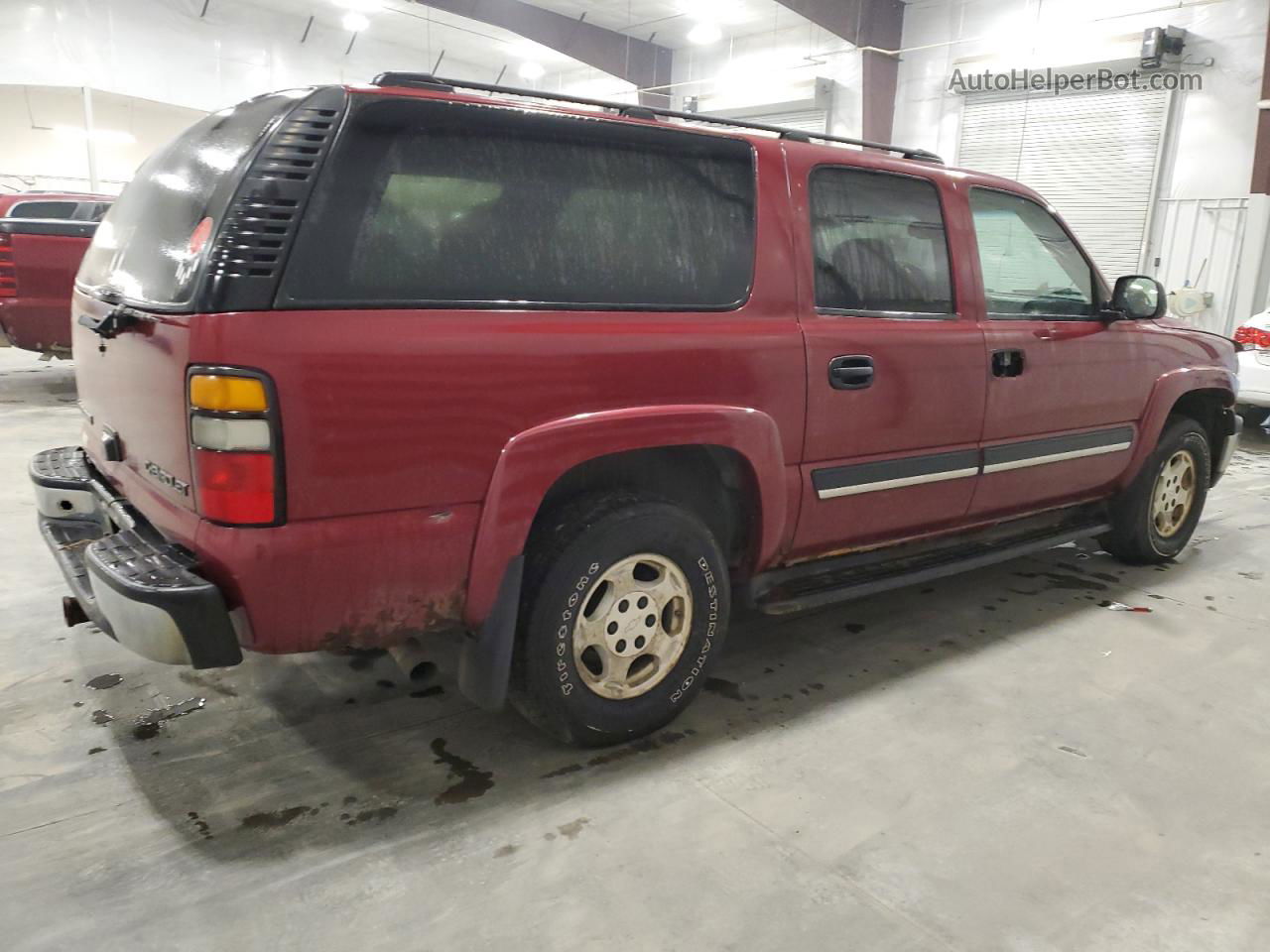 2005 Chevrolet Suburban K1500 Red vin: 1GNFK16Z05J165698