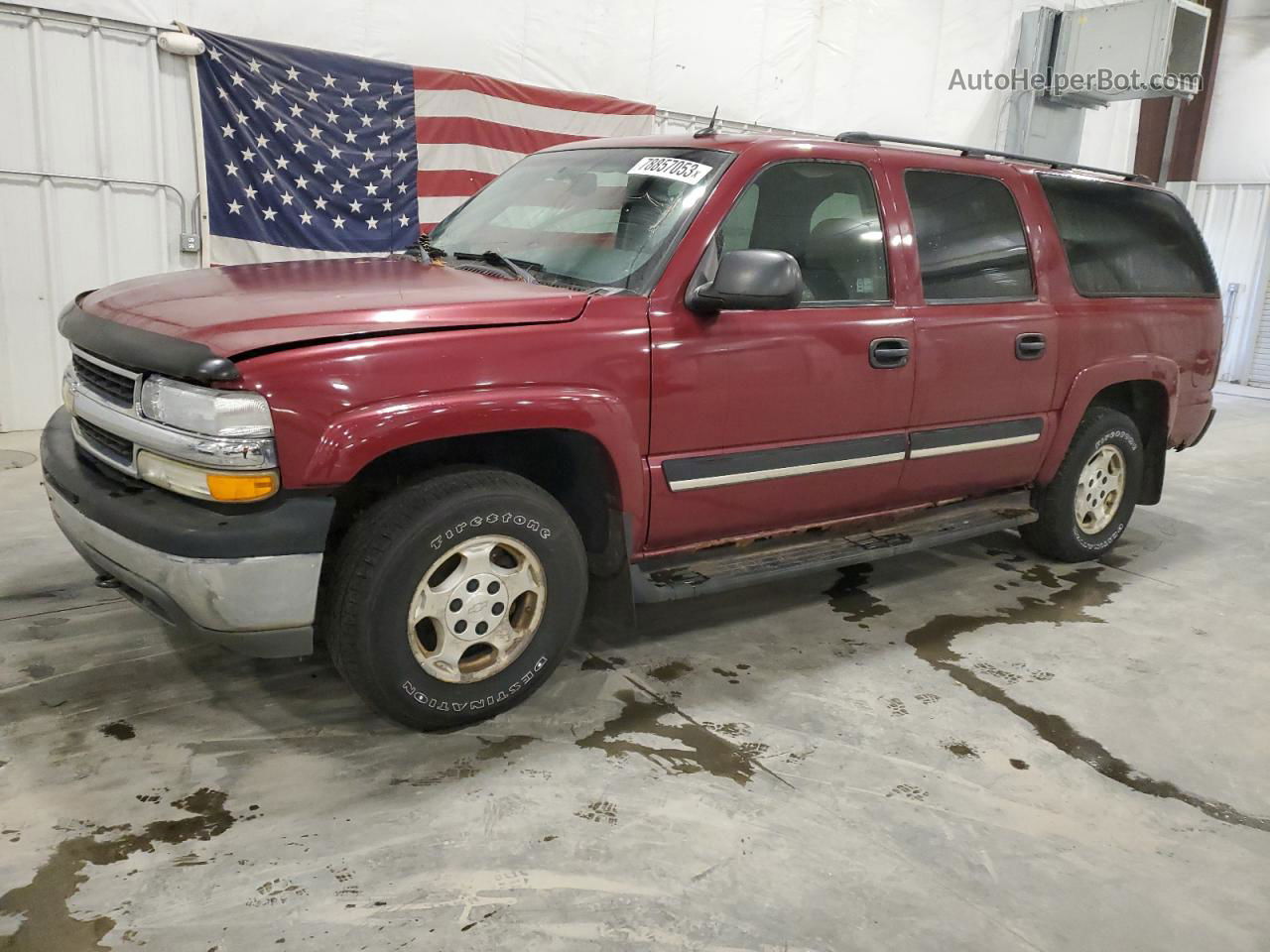 2005 Chevrolet Suburban K1500 Red vin: 1GNFK16Z05J165698