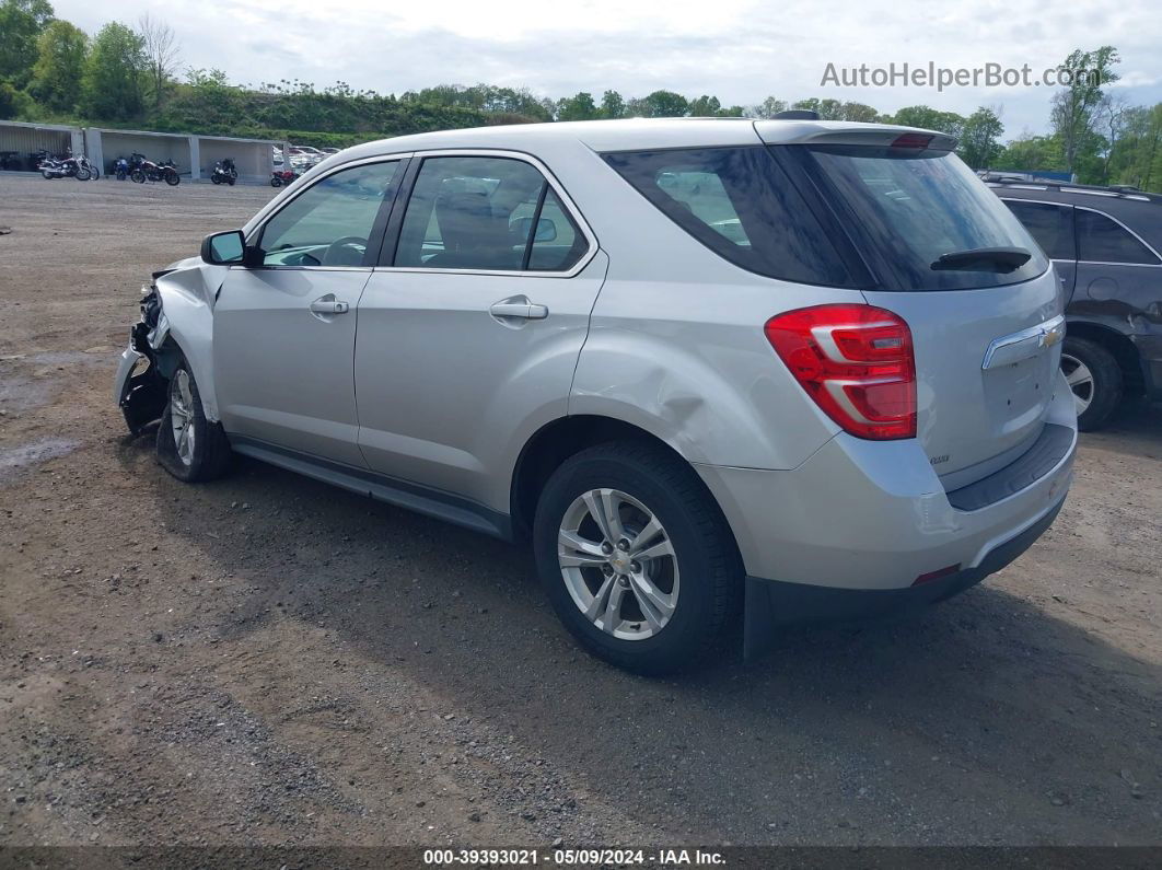 2016 Chevrolet Equinox Ls Silver vin: 1GNFLEEKXGZ108180