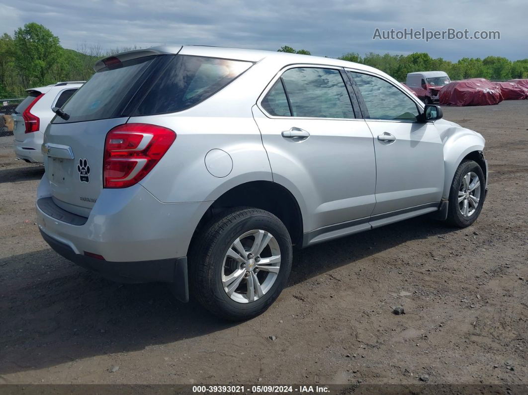 2016 Chevrolet Equinox Ls Silver vin: 1GNFLEEKXGZ108180