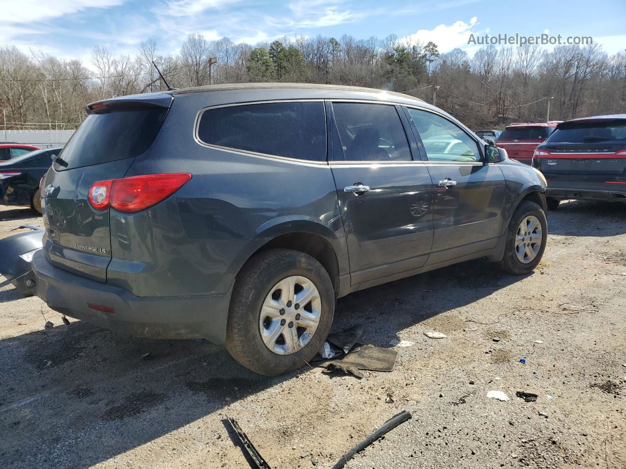 2011 Chevrolet Traverse Ls Blue vin: 1GNKREED1BJ203412