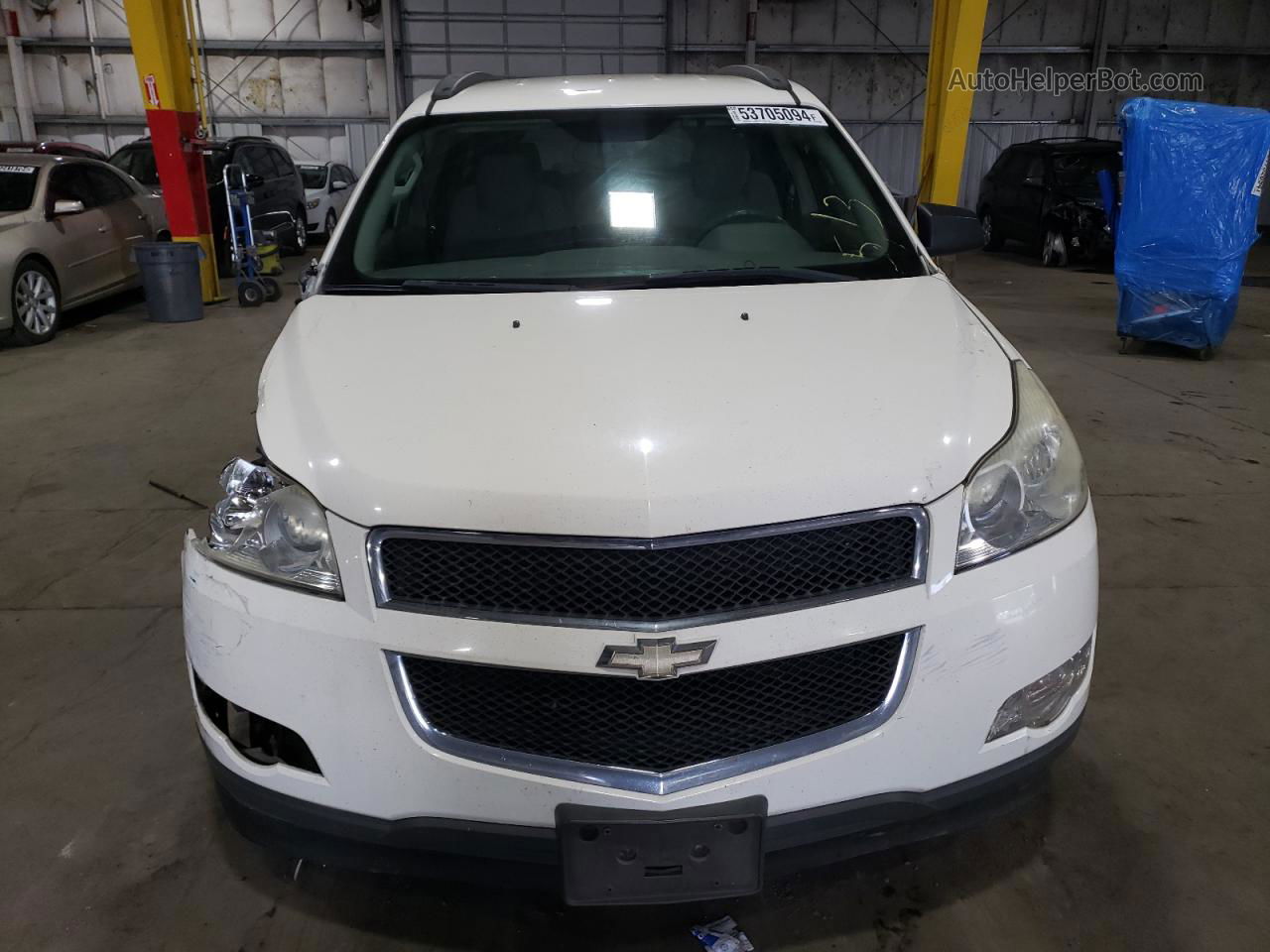 2011 Chevrolet Traverse Ls White vin: 1GNKREED4BJ271879