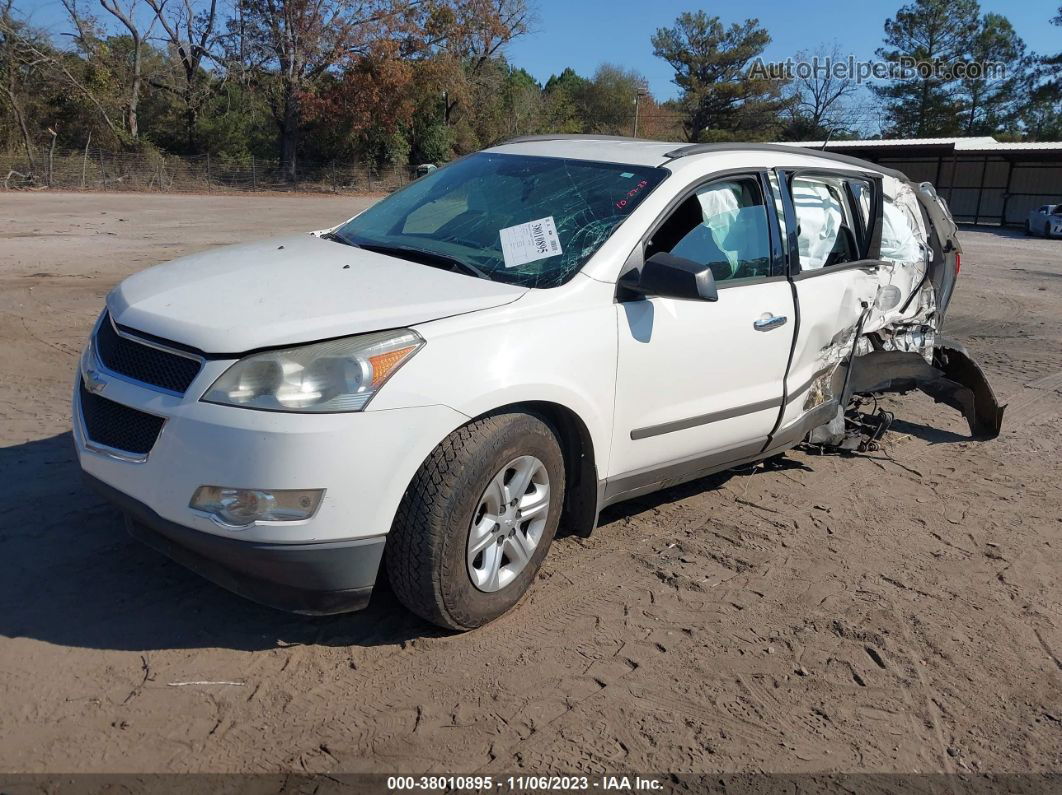 2011 Chevrolet Traverse Ls White vin: 1GNKREED5BJ372929