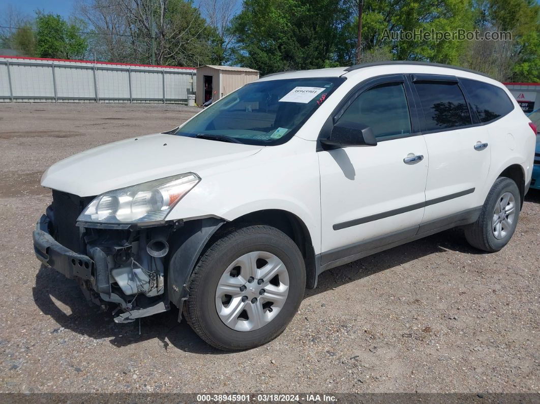 2011 Chevrolet Traverse Ls White vin: 1GNKRFED0BJ109933