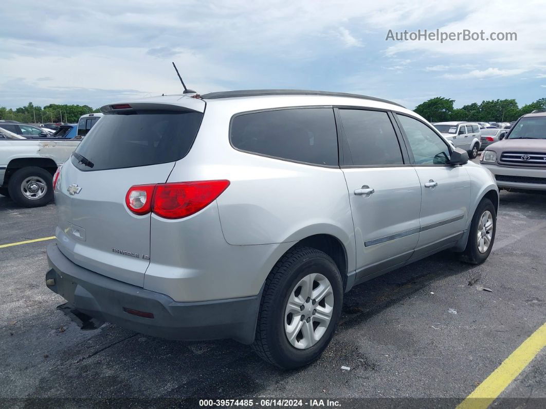 2011 Chevrolet Traverse Ls Silver vin: 1GNKRFED0BJ110452