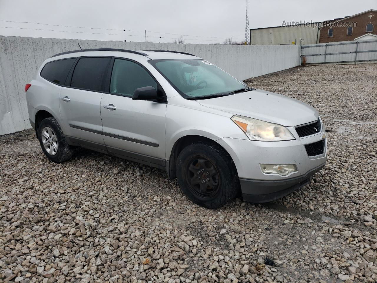 2012 Chevrolet Traverse Ls Silver vin: 1GNKRFED0CJ275970