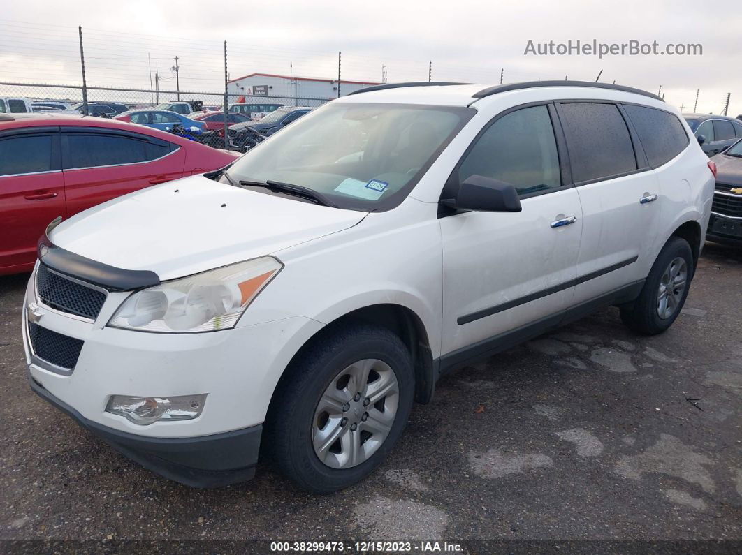 2012 Chevrolet Traverse Ls White vin: 1GNKRFED0CJ374658