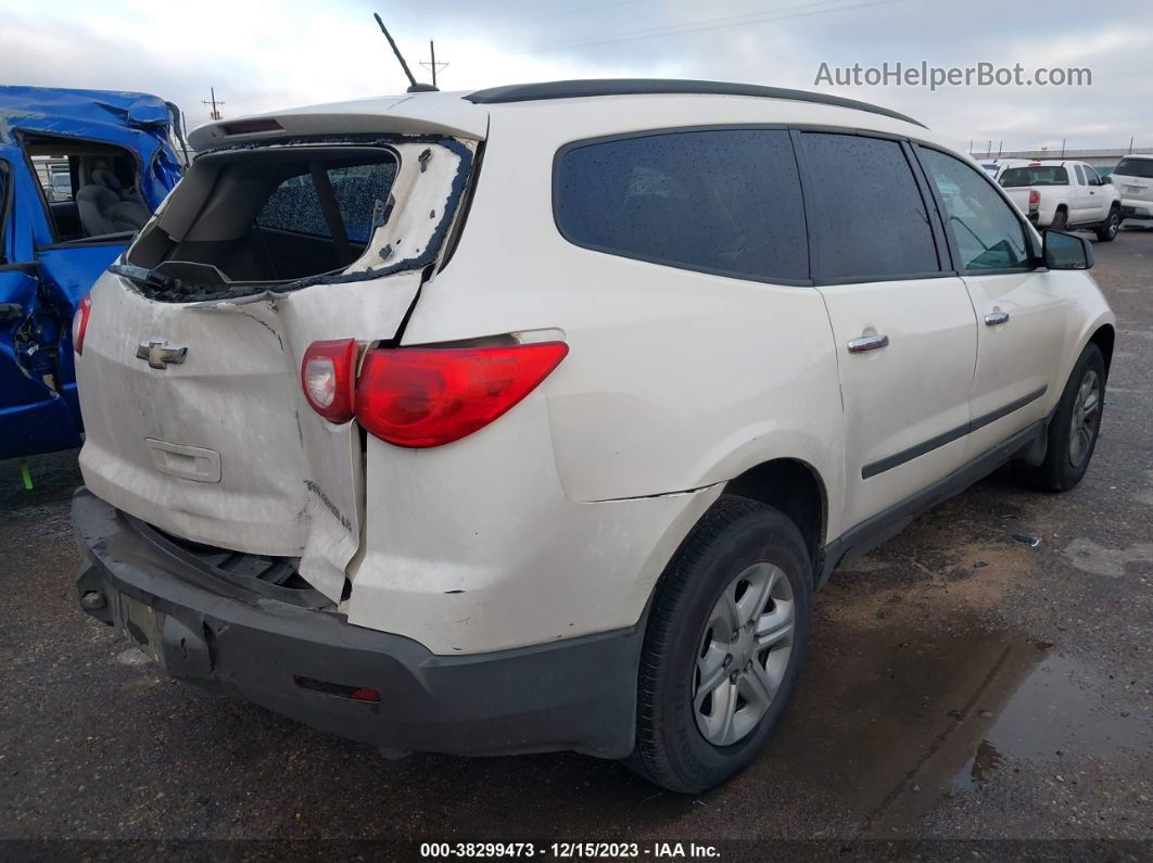 2012 Chevrolet Traverse Ls White vin: 1GNKRFED0CJ374658