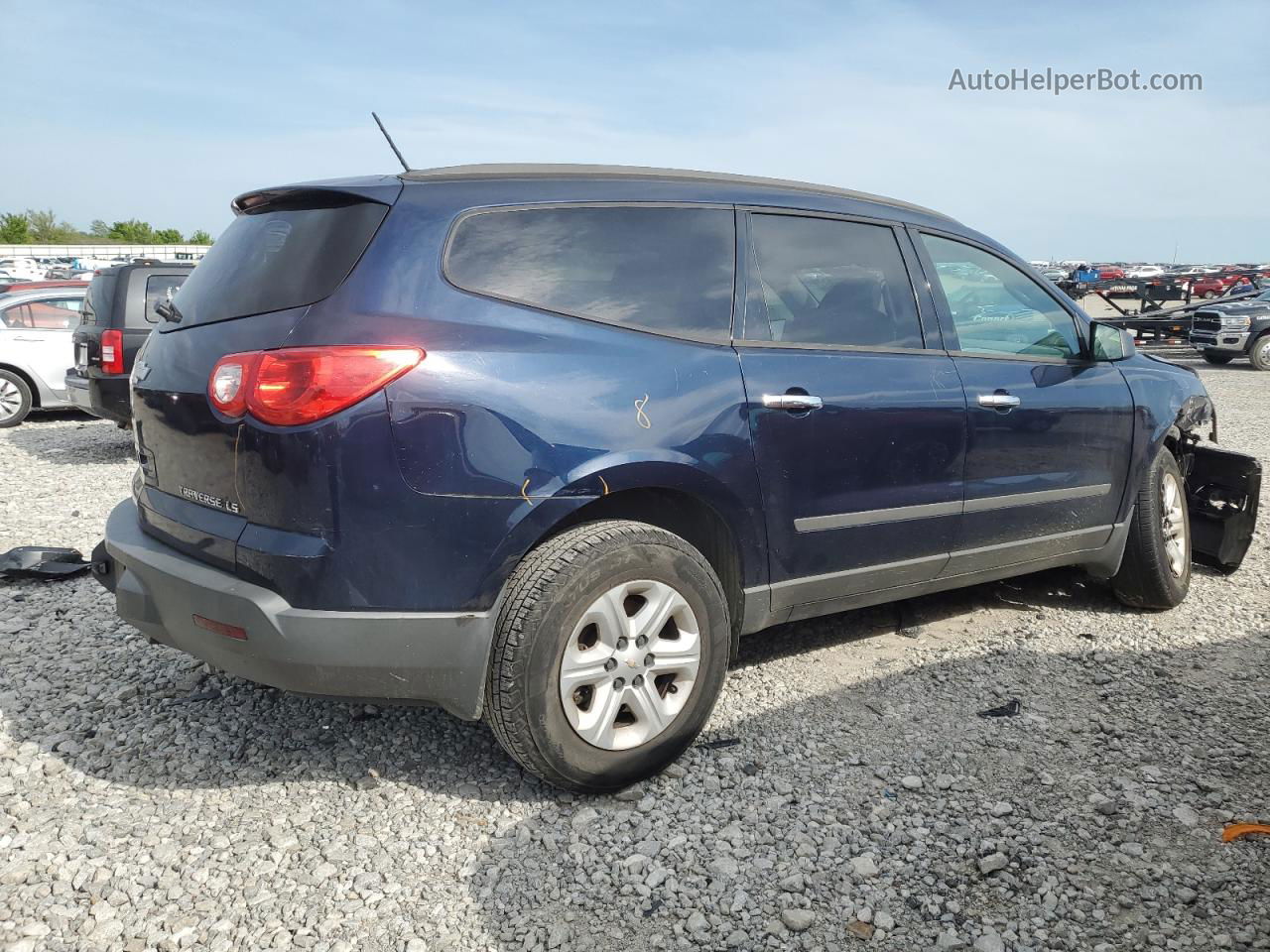 2011 Chevrolet Traverse Ls Blue vin: 1GNKRFED1BJ322468