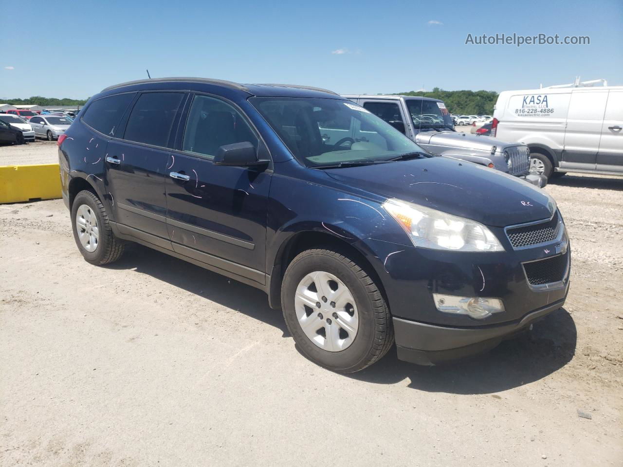 2012 Chevrolet Traverse Ls Blue vin: 1GNKRFED2CJ148105