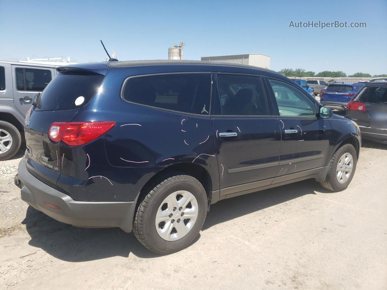 2012 Chevrolet Traverse Ls Blue vin: 1GNKRFED2CJ148105