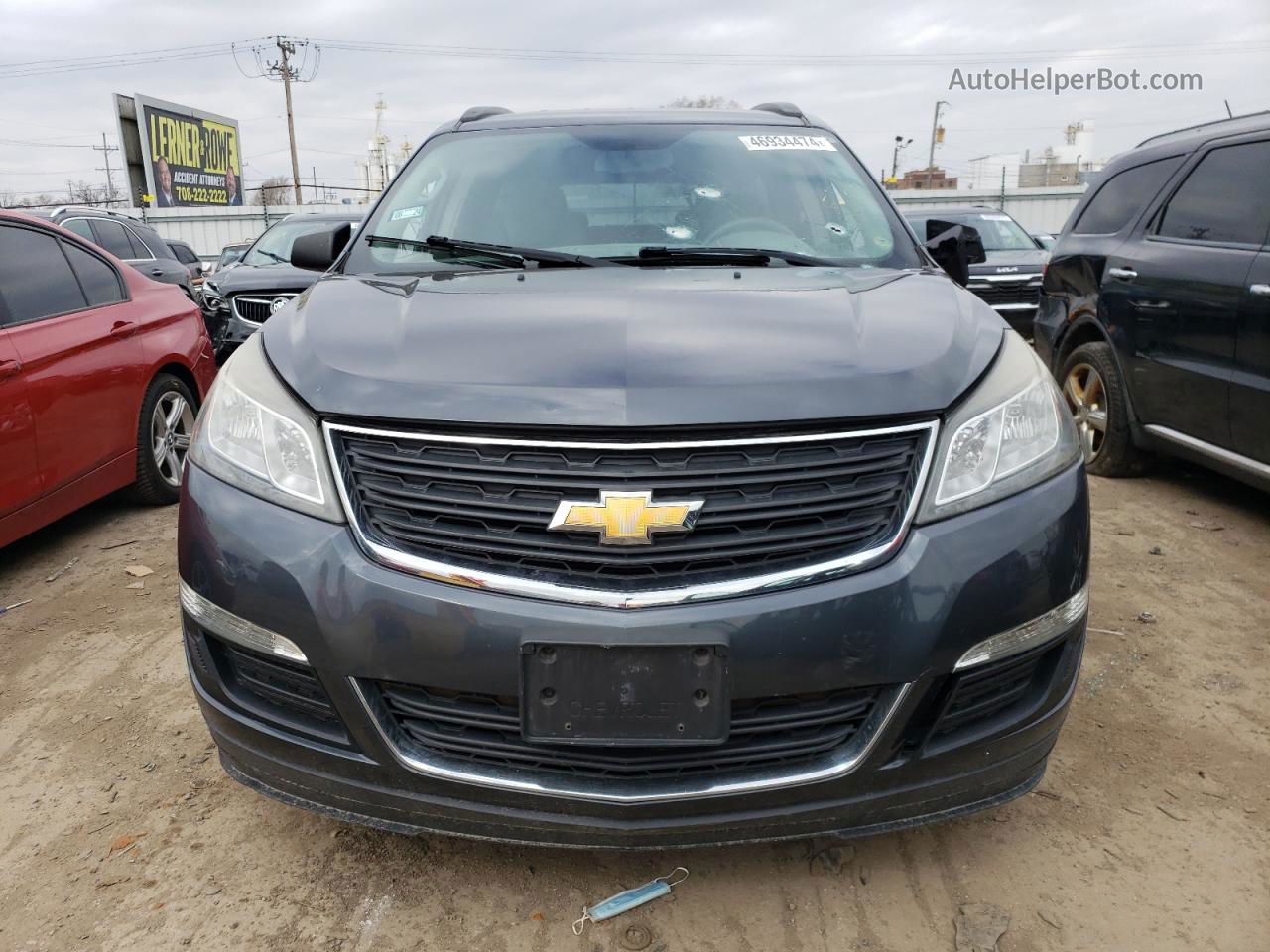 2014 Chevrolet Traverse Ls Gray vin: 1GNKRFED2EJ232783