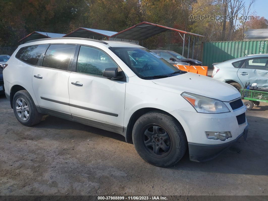 2012 Chevrolet Traverse Ls White vin: 1GNKRFED4CJ328010