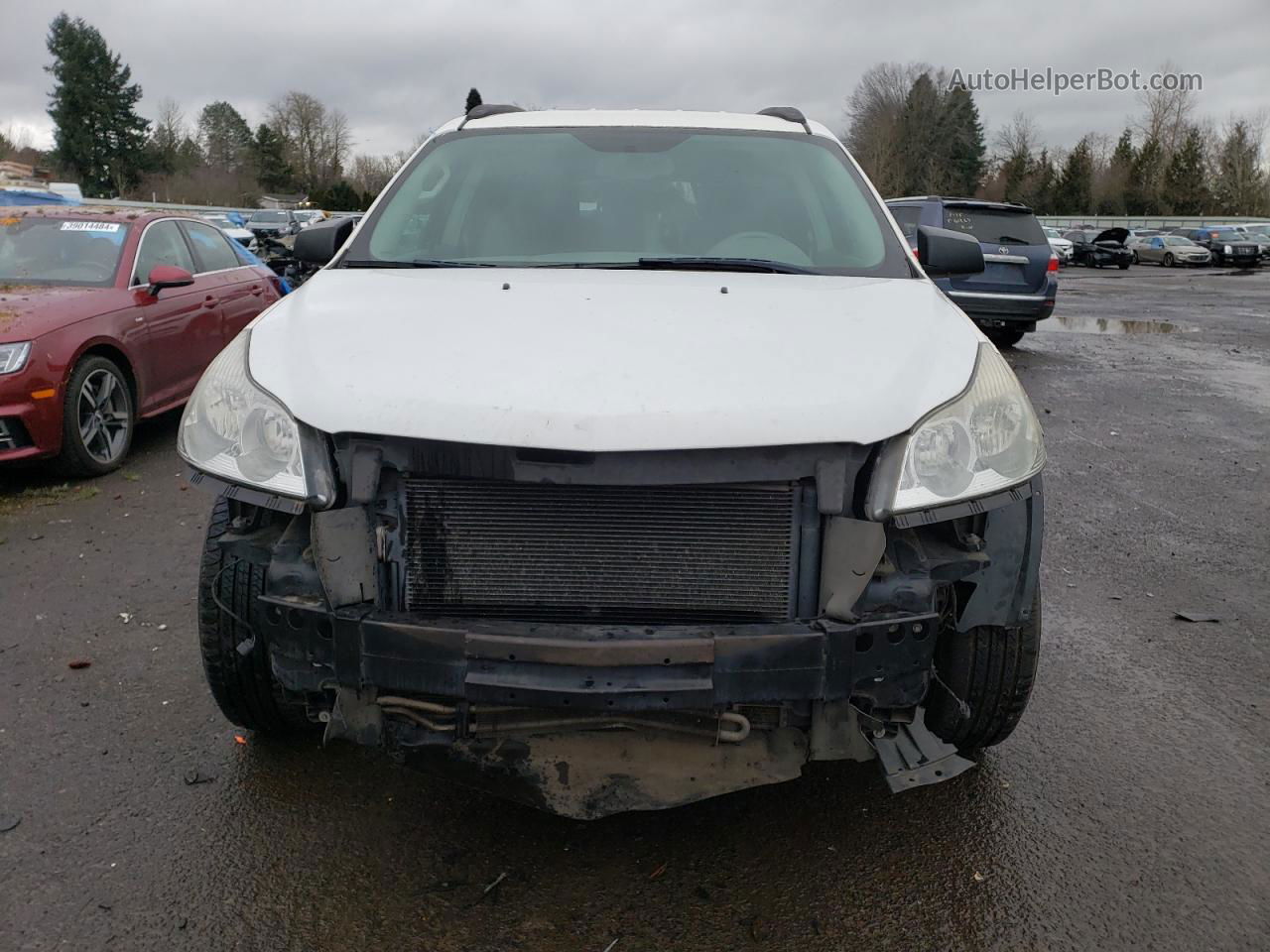 2012 Chevrolet Traverse Ls White vin: 1GNKRFED4CJ342859