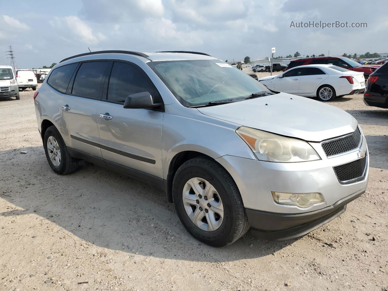 2012 Chevrolet Traverse Ls Silver vin: 1GNKRFED5CJ382240