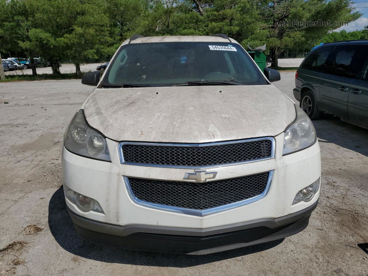 2012 Chevrolet Traverse Ls White vin: 1GNKRFED6CJ366886