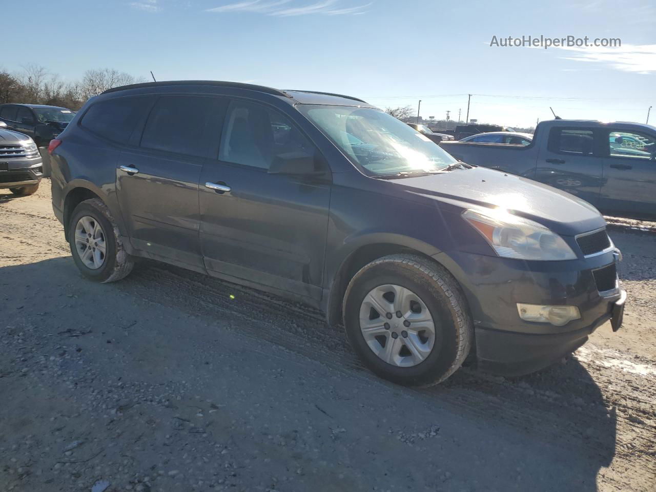 2012 Chevrolet Traverse Ls Gray vin: 1GNKRFED6CJ420137