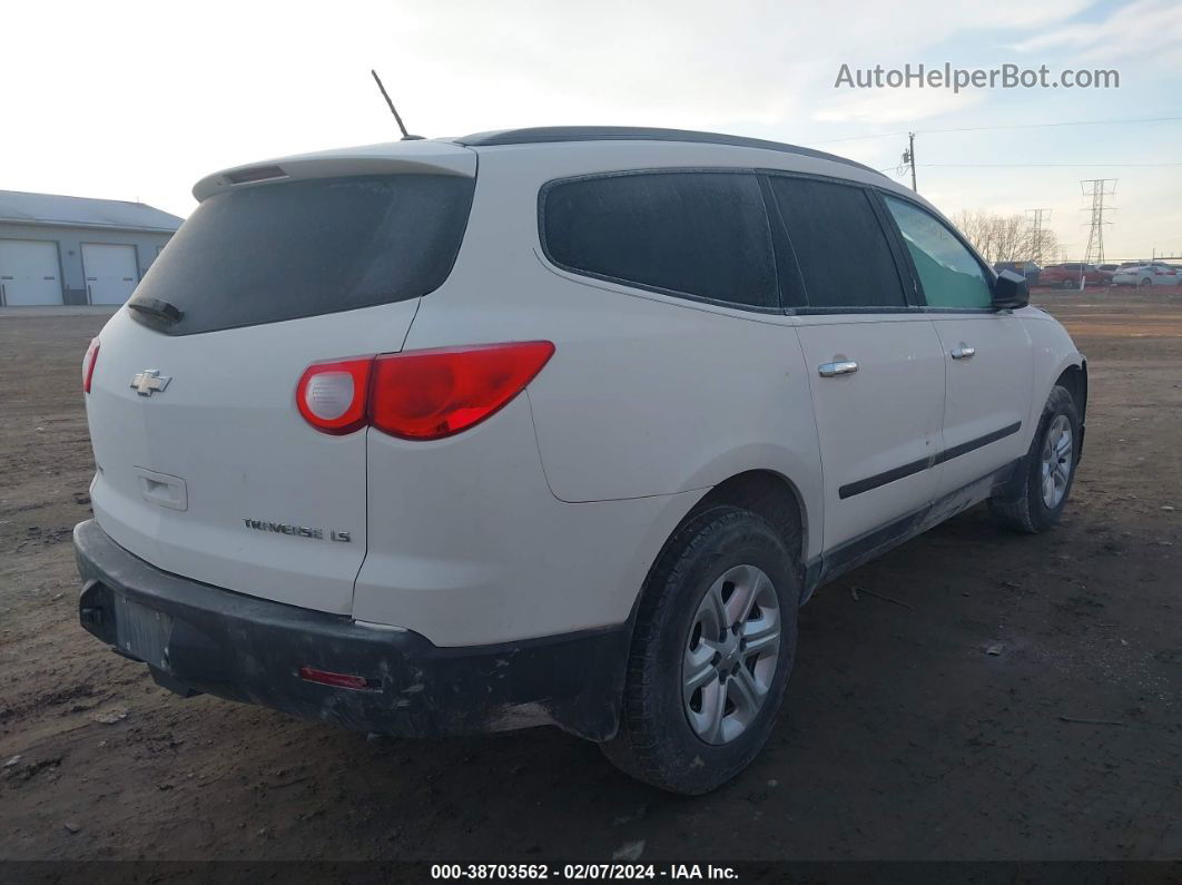 2012 Chevrolet Traverse Ls White vin: 1GNKRFED7CJ422432