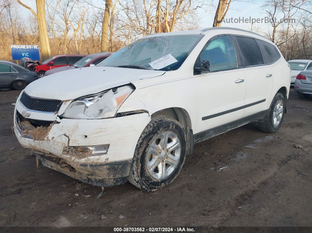 2012 Chevrolet Traverse Ls White vin: 1GNKRFED7CJ422432