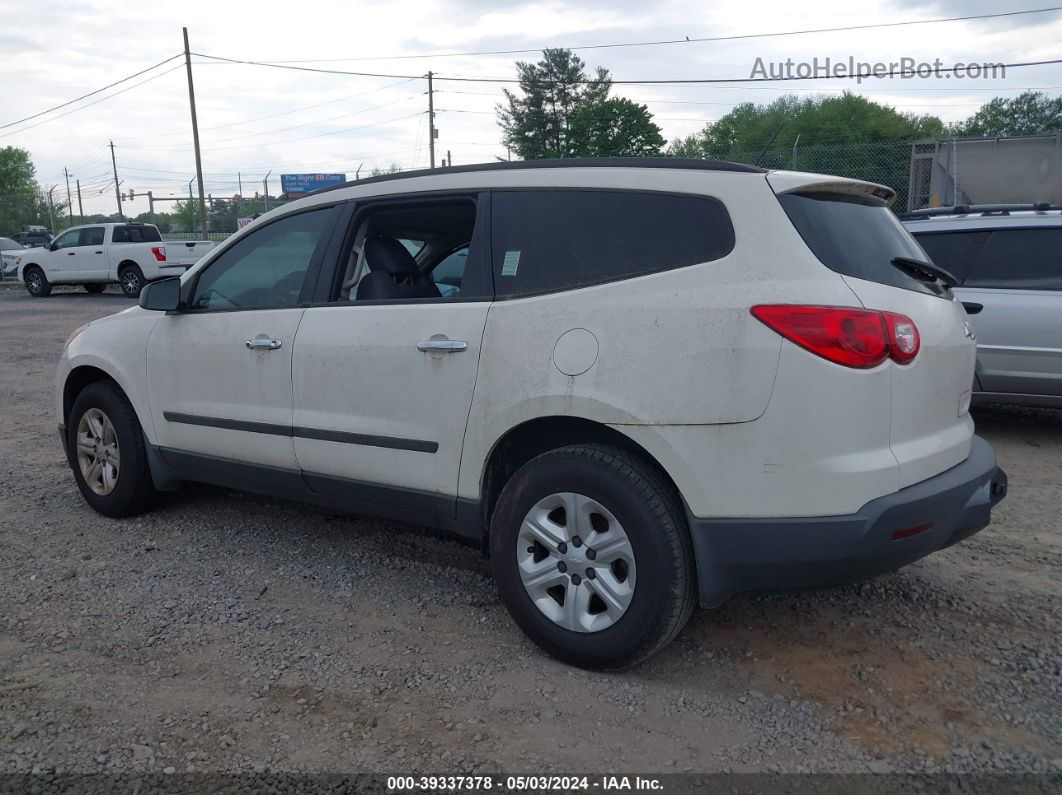 2011 Chevrolet Traverse Ls White vin: 1GNKRFED9BJ385656