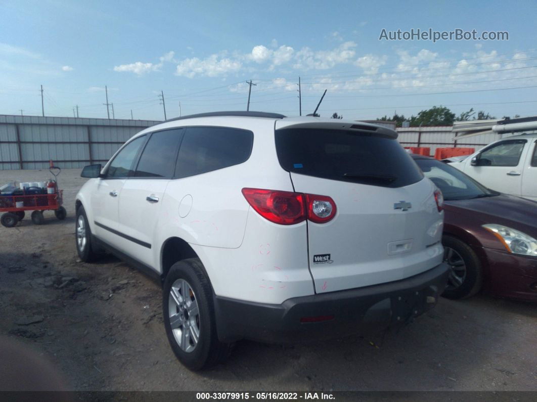 2012 Chevrolet Traverse Ls White vin: 1GNKRFED9CJ129888