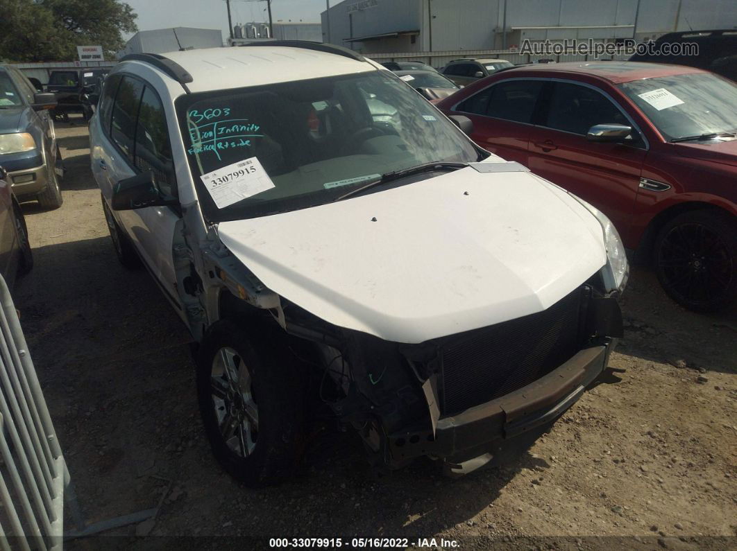 2012 Chevrolet Traverse Ls White vin: 1GNKRFED9CJ129888